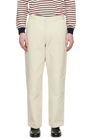 DUNST Off-White Patched Carpenter Canvas Trousers