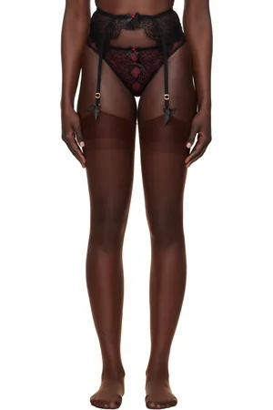 Agent Provocateur Black Lorna Lace Garter Belt