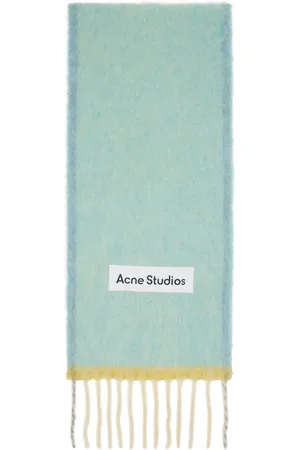 Acne Studios Blue Narrow Wool Mohair Scarf