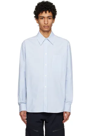Bottega Veneta Blue & White Striped Shirt