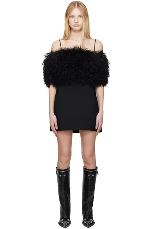 Alexander Wang Detachable Mongolian Lamb Shearling Minidress
