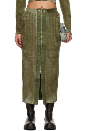 Diesel Khaki M-Asi Maxi Skirt