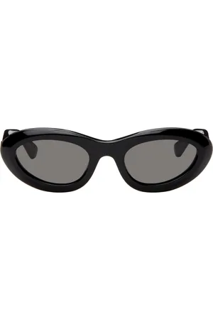 Bottega Veneta Black Bombe Round Sunglasses