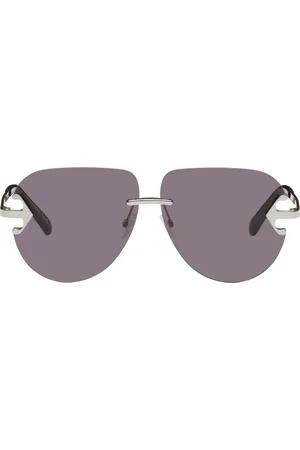 OFF-WHITE Silver & Gray Alexandria Sunglasses