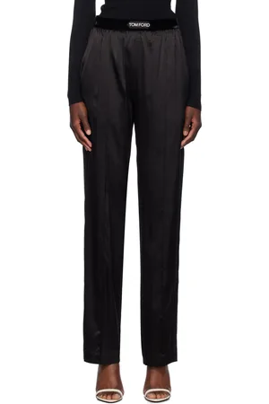 Tom Ford Black Stretch Silk Pyjama Pants