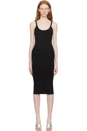 Alexander Wang Black Crystal Midi Dress