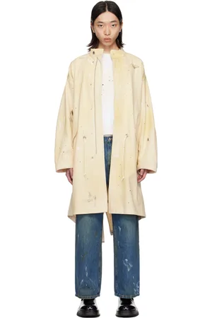 Helmut Lang Off-White Painted Denim Coat
