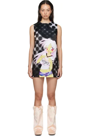 ASHLEY WILLIAMS Black Manga Minidress