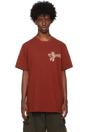 Moncler Red Printed-Logo T-shirt