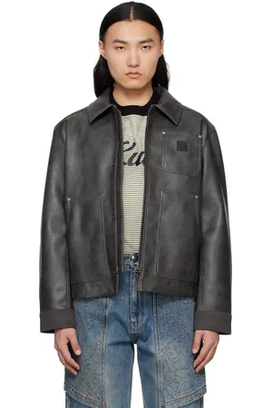 Andersson Bell Gray Carpenter Faux-Leather Jacket