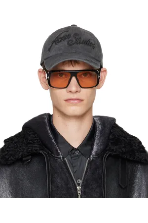 Acne Studios Black Embroidered-Logo Cap