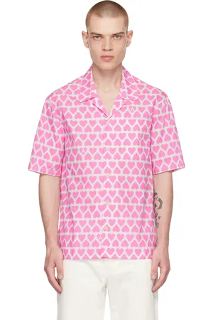 Ami Pink & White Printed Shirt