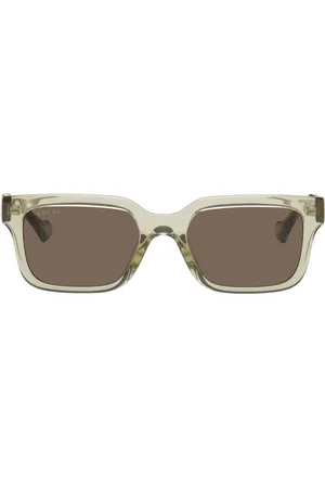 Gucci Green Rectangular Frame Sunglasses