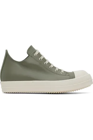 Rick Owens Green Hollywood Low Sneakers