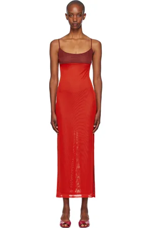Miaou Red & Burgundy Thais Maxi Dress