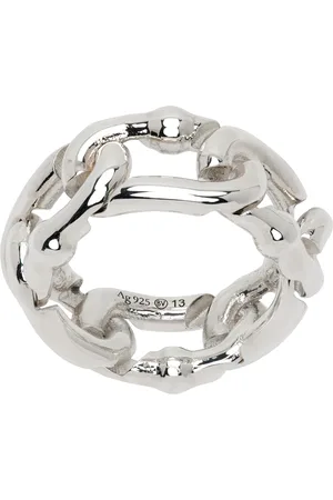 Bottega Veneta Silver Chain Link Ring