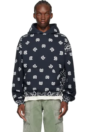 Rhude Black Bandana Print Hoodie