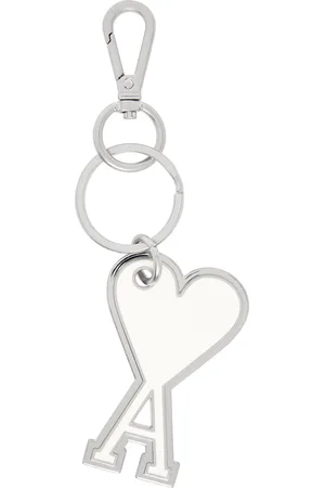 Ami Silver & Off-White Ami de Coeur Keychain