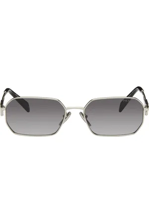 Prada Silver Triangle Logo Sunglasses