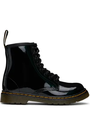 Dr. Martens Big Kids Black 1460 Patent Leather Lace Up Boots