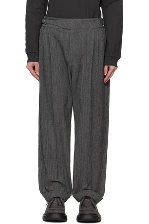 CRAIG GREEN Gray Double Pleat Trousers