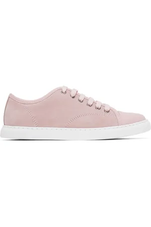 Lanvin Pink DBB1 Leather & Suede Sneakers