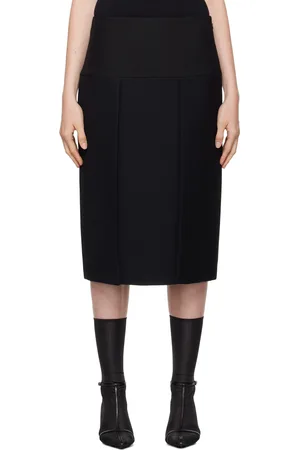Khaite Black Kidd Midi Skirt