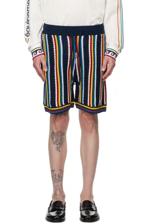 Casablanca Stripe Crochet Shorts