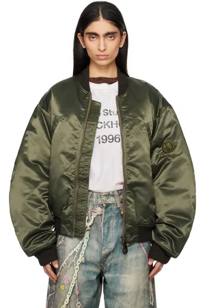 Acne Studios Green Logogram Bomber Jacket