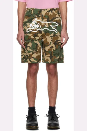 ICECREAM Khaki Running Dog Woodland Camo Cargo Shorts