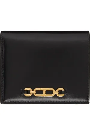 Tom Ford Black Palmellato-Effect Leather Compact Wallet