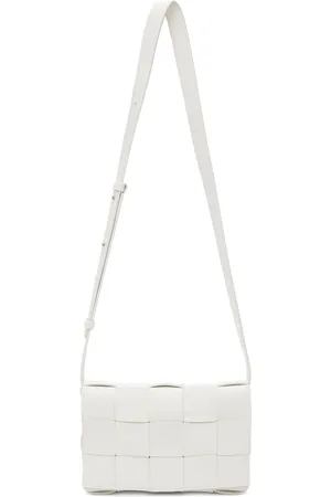 Bottega Veneta White Cassette Crossbody Bag