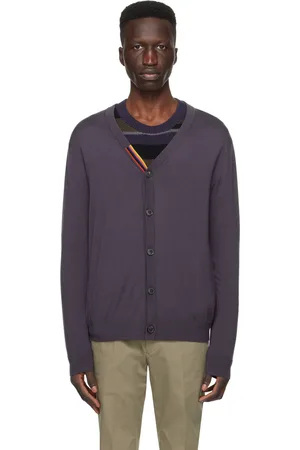 Paul Smith Navy Striped Cardigan