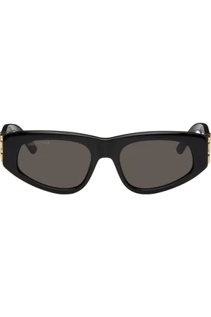 Balenciaga Black Oval Sunglasses