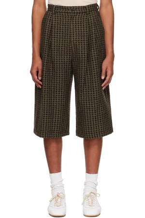 AMOMENTO Jacquard Two Tuck Wide Shorts