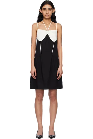 Kijun Black & Off-White Blocked Camisole Minidress