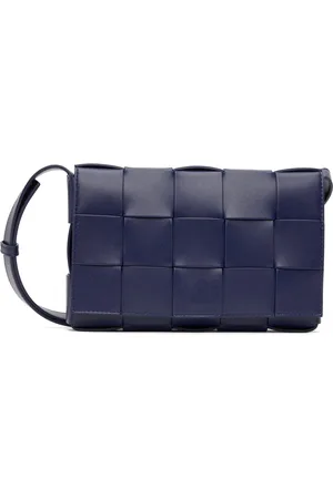 Bottega Veneta Blue Medium Cassette Messenger Bag