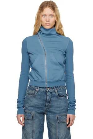Rick Owens Blue Hollywood Mountain Sweatshirt