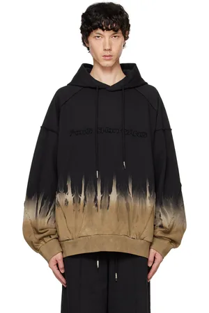 Feng Chen Wang Black & Khaki Tie-Dye Hoodie