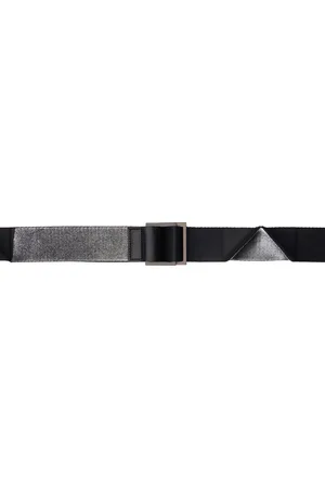 Issey Miyake Black & Silver Standard Reversible Belt