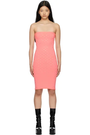 Alexander Wang Pink Hotfix Midi Dress