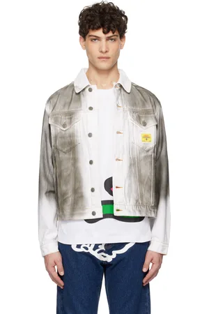 ICECREAM & Gray Oil Stained Denim Trucker Jacket