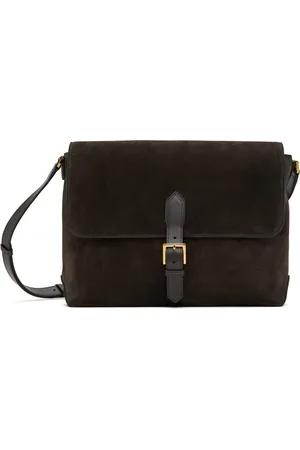 Tom Ford Brown Suede Medium Messenger Bag