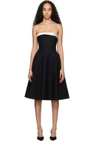 Mirror Palais Black Strapless Opera Lady Length Midi Dress