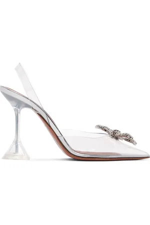 Amina Muaddi Rosie Glass Sling Heels