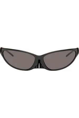 Balenciaga Black 4G Round Oval Sunglasses