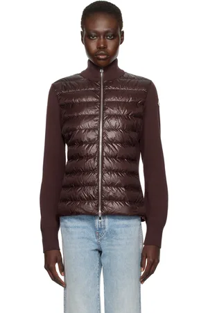 Moncler Burgundy Padded Wool Down Jacket