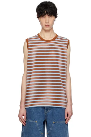 AFTER PRAY & Blue Stripe Tank Top