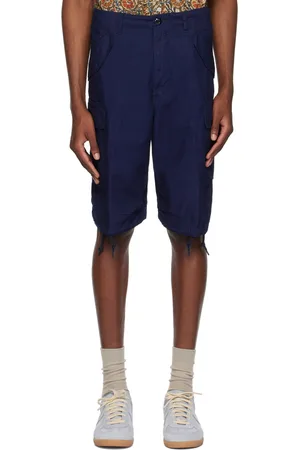 Beams Navy Cargo Shorts