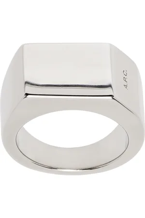 A.P.C. Silver Minimal Signet Ring